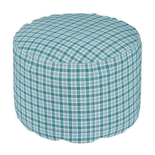 Ottoman in Aqua Plaid HAMbyWG