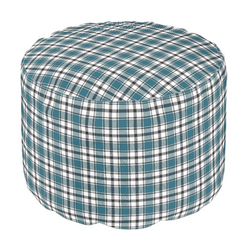 Ottoman in Teal Plaid HAMbyWG