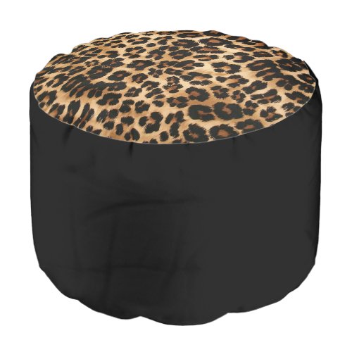 Ottoman Leopard Pouf