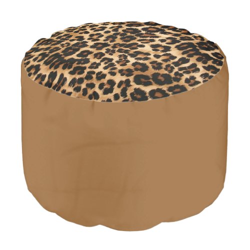 Ottoman Leopard Pouf