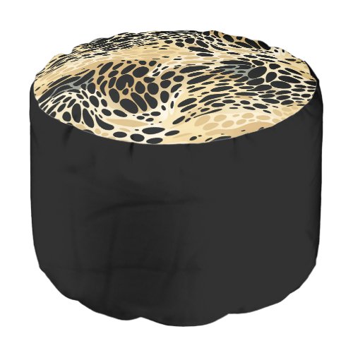 Ottoman Leopard Pouf