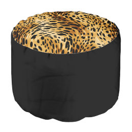 Ottoman Leopard Pouf