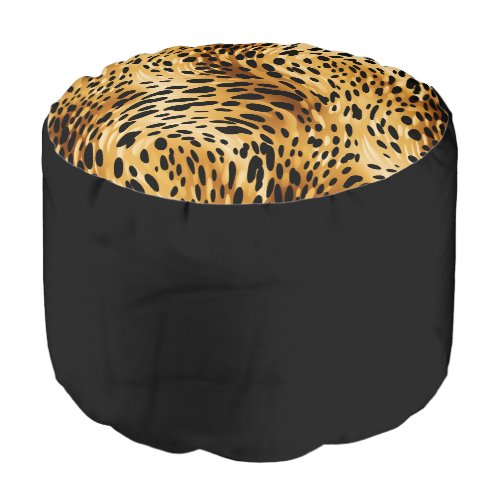 Ottoman Leopard Pouf