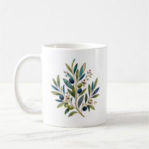 Ottoman Olive Branch Botanical Art Coffee Mug