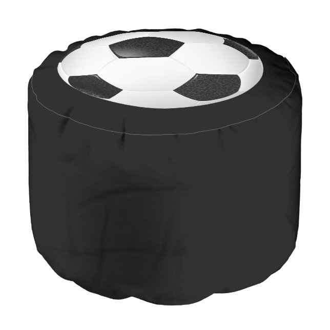 Ottoman Pouf-Soccer Ball (Angled Front)
