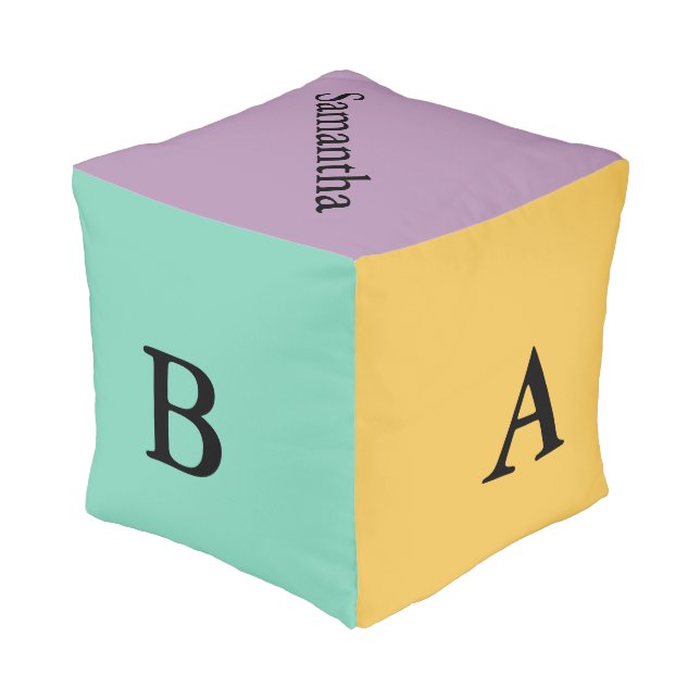 Ottoman (Sqr) - Name block (Angled Front)