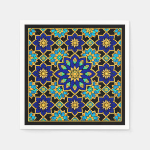 Ottoman Style History Design Blue Napkins