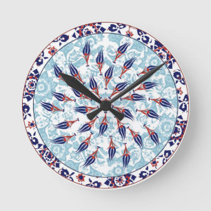 Ottoman Tulips Wall clock