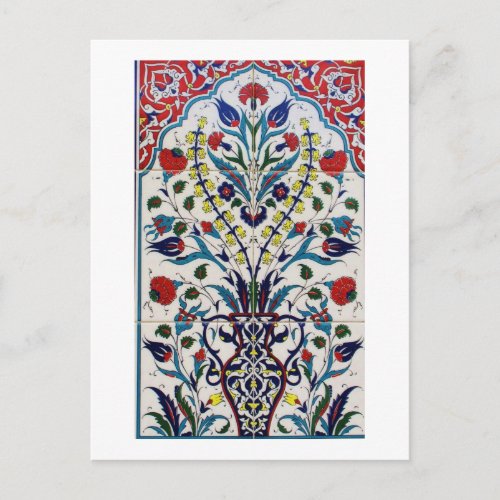 Ottoman Turkey Arabesque Old Tile Postcard