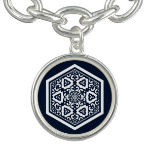 Ottoman Turkish Blue Ware Tracery Design Bracelet