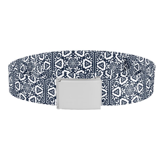 Ottoman White Turkish Blue Ware Oriental Tracery Belt (Coil)