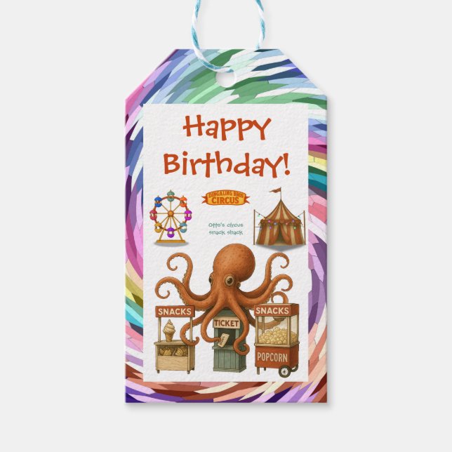 Otto's circus snack shack gift tags (Front)