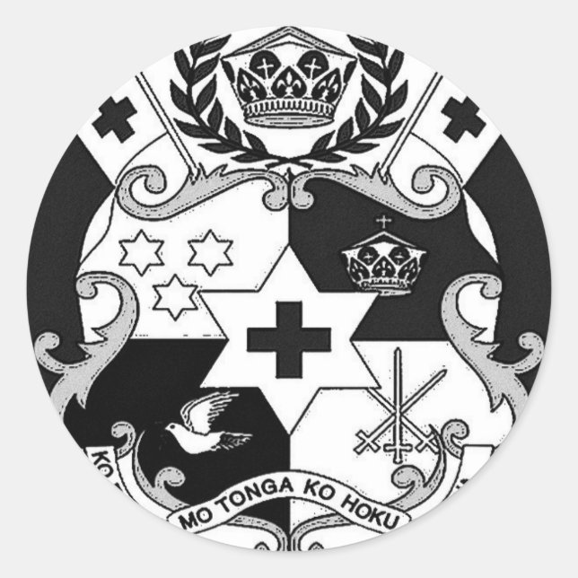 Otua Mo Tonga Productionz Classic Round Sticker (Front)