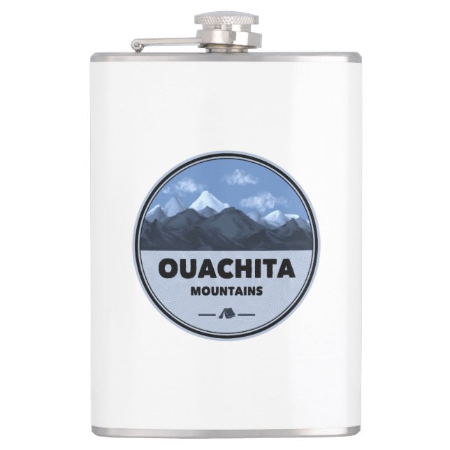 Ouachita Mountains Arkansas Oklahoma Camping Flask (Front)