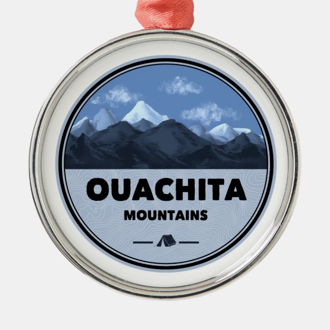 Ouachita Mountains Arkansas Oklahoma Camping Metal Ornament (Front)