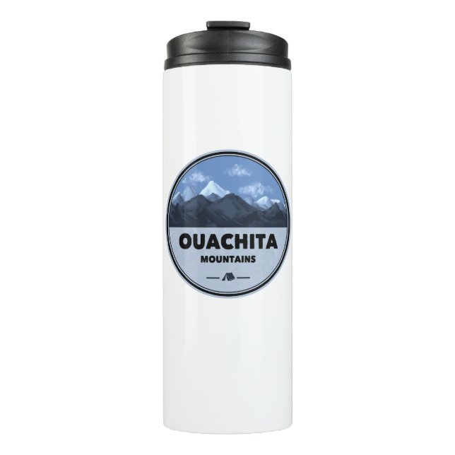 Ouachita Mountains Arkansas Oklahoma Camping Thermal Tumbler (Front)