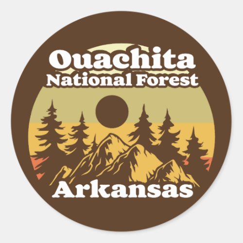 Ouachita National Forest Arkansas Classic Round Sticker