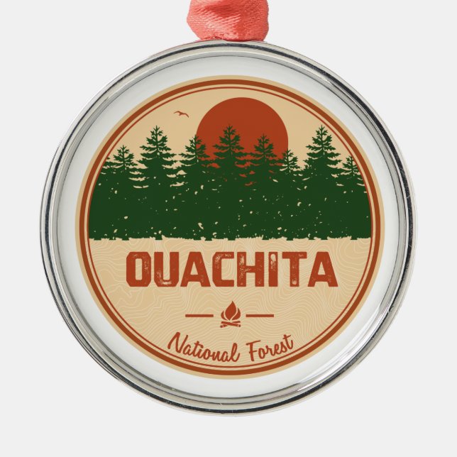Ouachita National Forest Metal Ornament (Front)