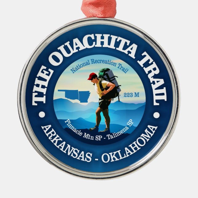 Ouachita Trail (C) Metal Ornament (Front)