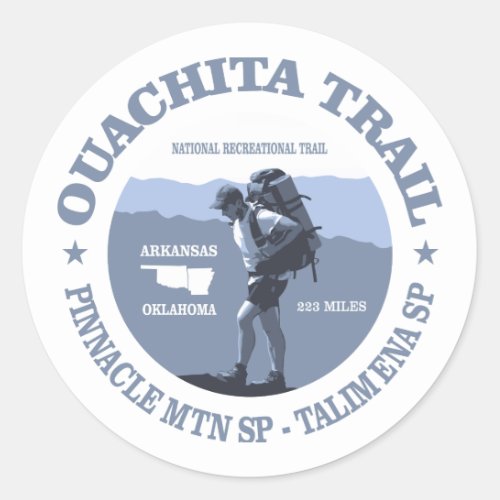 Ouachita Trail Classic Round Sticker