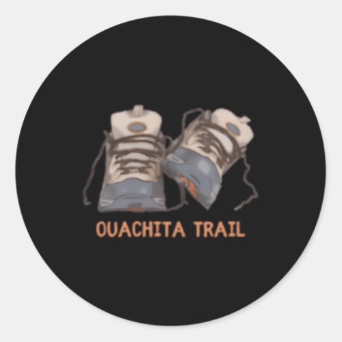 Ouachita Trail Hiking Boots Classic Round Sticker