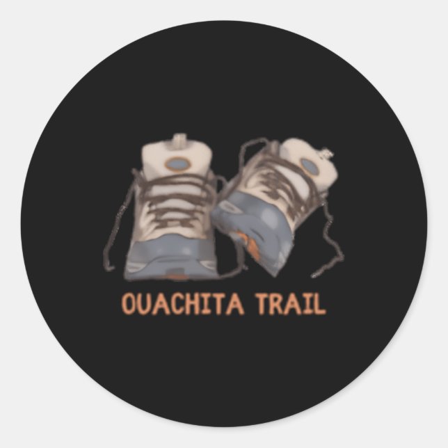 Ouachita Trail Hiking Boots Classic Round Sticker (Front)