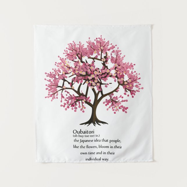 "Oubaitori" meaning Custom Color Tapestry (Front)