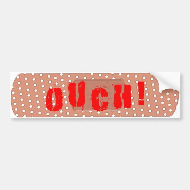 Ouch! Bandage Bumper Sticker (Front)
