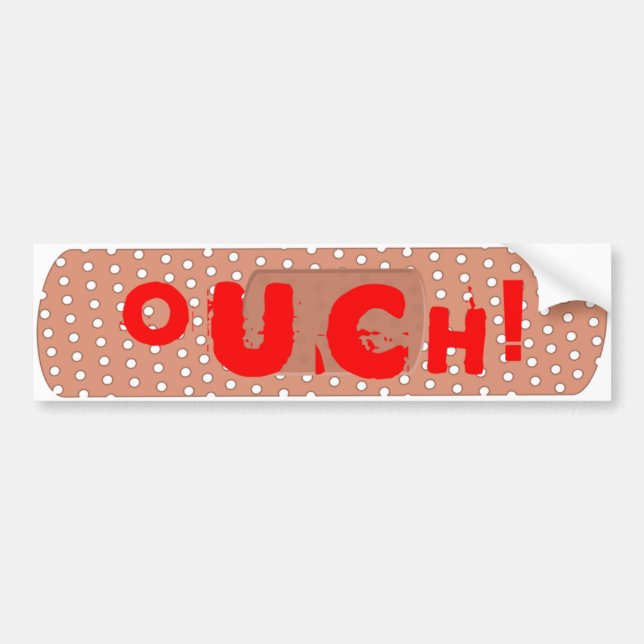 Ouch! Bandage Bumper Sticker (Front)