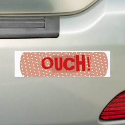 Ouch Bandaid Bumper Sticker | Zazzle