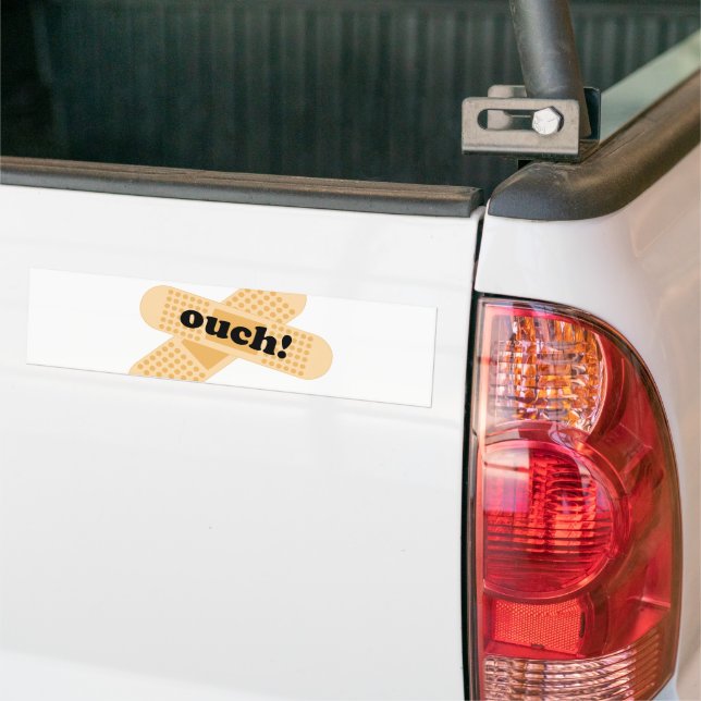 Ouch! Bumper Sticker (On Truck)