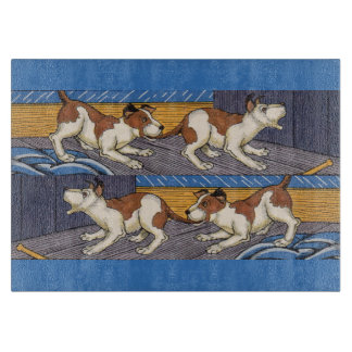 OUCH! dog bites dog Cutting Board