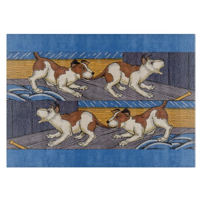 OUCH! dog bites dog Cutting Board (Front)