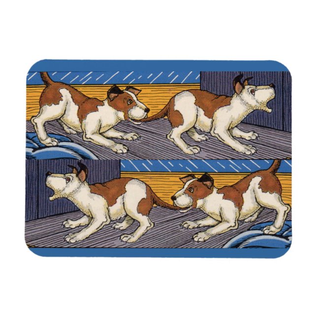 OUCH! dog bites dog Magnet (Horizontal)