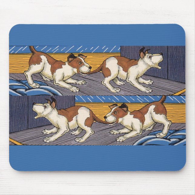 OUCH! dog bites dog Mouse Pad (Front)