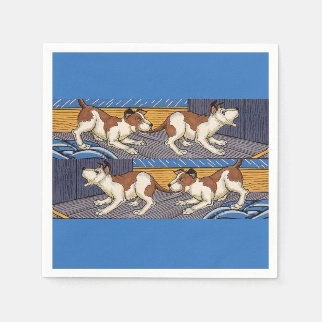 OUCH! dog bites dog Napkins (Front)