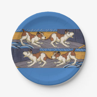 OUCH! dog bites dog Paper Plates