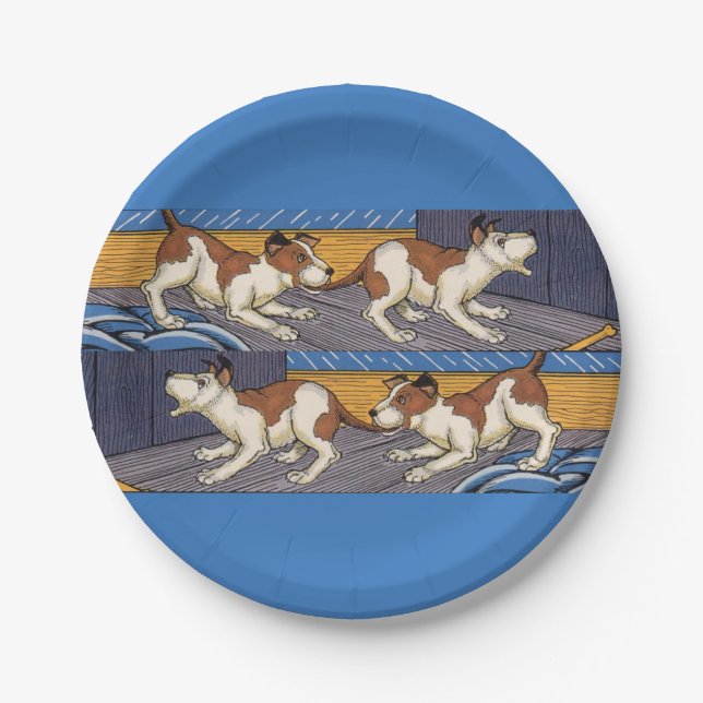 OUCH! dog bites dog Paper Plates (Front)