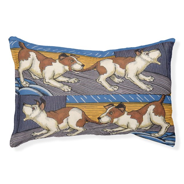 OUCH! dog bites dog Pet Bed (Front)