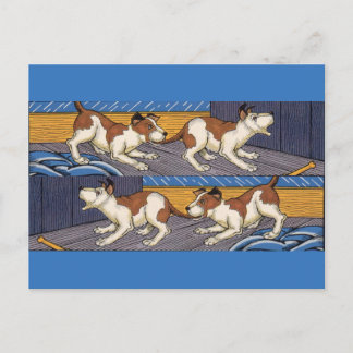 OUCH! dog bites dog Postcard