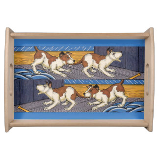 OUCH! dog bites dog Serving Tray