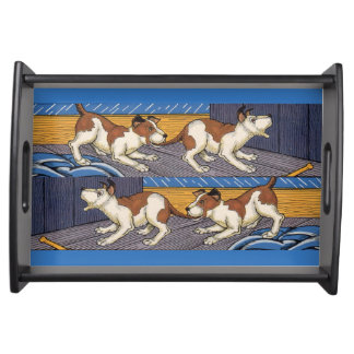 OUCH! dog bites dog Serving Tray