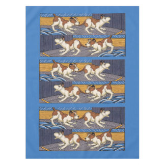 OUCH! dog bites dog Tablecloth