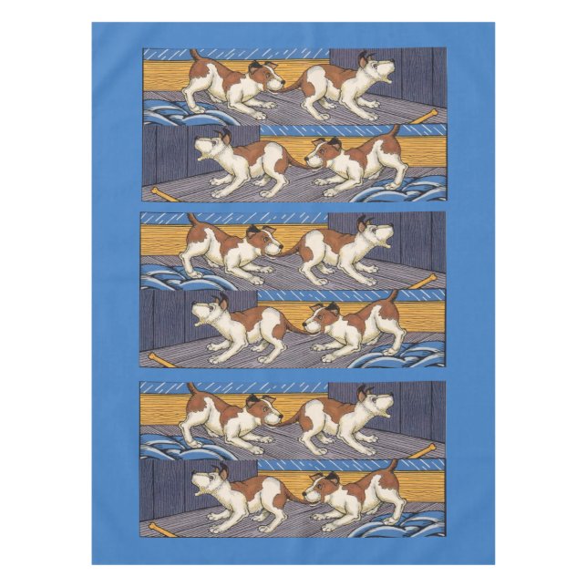 OUCH! dog bites dog Tablecloth (Front)