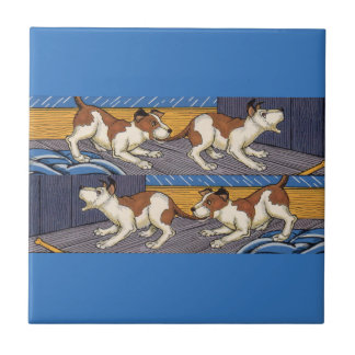OUCH! dog bites dog Tile