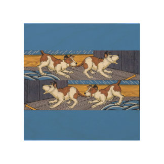 OUCH! dog bites dog Wood Wall Decor