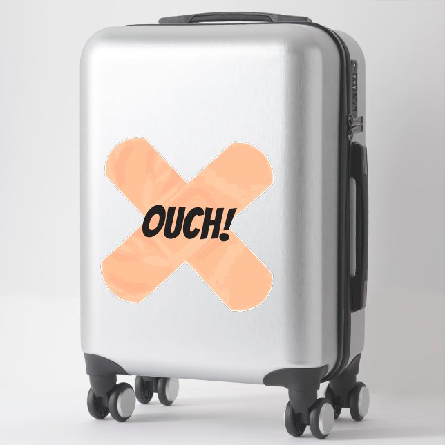 Ouch Funny Sticking Plaster Accident Sticker (Suitcase)