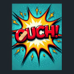 OUCH! Pop Art Comic Explosion Poster<br><div class="desc">This pop art poster captures the universal and often humorous moment of a minor mishap. The artwork brings the classic, exaggerated style of retro comics to life, turning a simple "ouch" into a vibrant, explosive event. The bold, glossy red letters of "OUCH!" are the star of the show, but it's...</div>