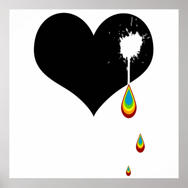 ouch. rainbow heart. poster (Front)