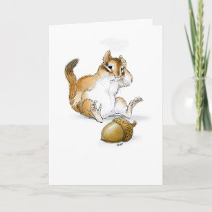 Ouch Squirrel Greeting Card
